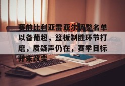 赛前比利亚雷亚尔调整名单以备葡超，篮板制胜环节打磨，质疑声仍在，赛季目标并未改变